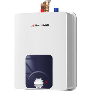 ThermoMate Mini Tank Water Heater Electric UL Listed, ES400B 4 Gallon Point of Use Under Sink Water Heater, 120V Corded Wall or Floor Mounted