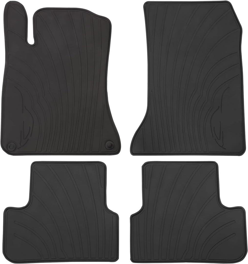 Car Floor Mats for Mercedes Benz CLA 250 (2014-2019) & GLA 250 (2015-2020), Custom Fit A Class 2012-2019, B Class 2013-2019 Floor Liner Black All Weather Rubber Mats Heavy Duty Odorless