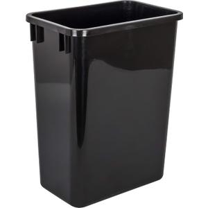 Hardware Resources Plastic Trash Can - Indoor Garbage Bin for Kitchen, Home, Office & Commercial Use - Large Waste Disposal Tub - Compatible with Pull-Outs & Frames - 35-Quart (8.75-Gallon) - Black 1 Count (Pack of 1) (9-7/16" wide x 14-1/2" deep x 18" tall)