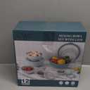 COOK WITH COLOR Nesting Mixing Bowls - 12 Piece Plastic Bowl Set with Lids, Microwave Safe (Mint Ombre)