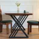 Metal Table Legs, Triangle Shape Industrial/Modern Heavy Duty Dining Table Legs Set of 2 (28.3'H 23.6'W)