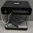 Fish Tank 2.2 Gallon Fish Bowl with Humidifier 7 Color Auto-Looping Light Aquarium Tank with 3 in 1 Silent Pump with Filteration & Oxygenation & Circulation(Black-2.2 Gallon)