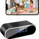 NJINALW Smart Clock Camera, WiFi HD 1080P Wireless Mini Camera with Night Vision, Motion Detection, and Remote Viewing, Nanny Cam for Baby/Elder/Pet Care, Home Indoor Security