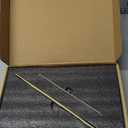 pickpiff Necklace Holder Stand with Ceramic Base: 12" Jewelry Tree Display Organizer for Necklaces, Bracelets, Rings, Earrings, Tall Gold Stand for Women, Aesthetic Room Décor, Gold and White