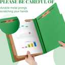Skyygemm 48 Pcs Classification Folders Letter Size, 3 Divider Pressboard File Folder with Fasteners, Expanding File Organizer Bulk for School Teachers, Office Employee, Coworker, Staff (Green)