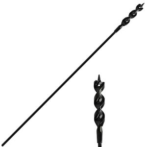 Flexible Installer Drill Bit for Pulling Wires Through Walls Ceilings and Sidewalks, 54-Inch Long, 3/4-Inch Auger with a Fish Eye Hole and Screw Point, 1/4" 3-Flat Anti-Slip Shank.