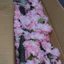 Artificial Pink Cherry Blossom Tree 7ft(84in) Tall Fake Silk Leaves Indoor Decor Handmade Lifelike Sakura Tree for Wedding Realistic Cherry Plant in Pot for Home Living Room,Office,Outdoor Decor