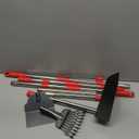 FUSBUNTY Pooper Scooper, Long Handle Dog Pooper Scooper, Heavy Duty Stainless Steel Rake with Tray & Spade Set for Pet Waste Removal, for Grass, Dirt or Gravel