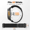 Alpine Loop Nylon Watch Band Compatible with Garmin Fenix 5X / 6X / 7X / 8 51mm, Quickfit 26mm Rugged Watch Bands for Garmin Fenix 8 Pro 51mm / 7X Pro / 6X Pro / 5X Plus, for Fenix 3, Tactix Delta