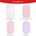 Bassinet Sheets Set 4 Pack for Baby Girl, Universal Fit for Oval, Hourglass and Rectangular Mattress, Pink 32"X17"