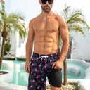 UNICOMIDEA Men Swim Trunks with Compression Liner 9 Inch Long Board Shorts (XXL)