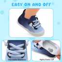 BARERUN Baby Shoes Baby First Walking Shoes Infant Sneakers Wide Toe Box Slip on Shoes Soft Sole Baby Boys Girls Crib Shoes Toddler Breathable Lightweight House Sock Shoes (Blue Change)
