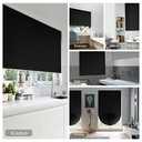 Blackout Blinds for Windows Cordless Blinds Temporary Shades Blinds No Drill Mini Blinds Black Out Blinds for Window of Bedroom, Bathroom, Kitchen Office (Black-high Shading, 23.6 * 59"(60 * 150cm))