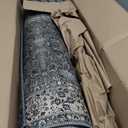 KILOCOCO Hallway Runner 2.6x8 Rug Runner Printed Vintage Floral Washable Kitchen Runners Non-Slip Rubber Backed Runners for Hallways Laundry Room Distressed Boho Rugs for Entryway Bedroom, Blue (Blue/Navy/White)