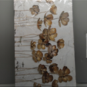 Abstract Wall Art For Living Room Large Size Framed Small abstract flower Canvas Wall Art Abstract 20"x40"Wall Decor Abstract Art Paintings Fantasy Colorful on White Background Modern Artwork Decor for Bedroom Bathroom (Golden mural)