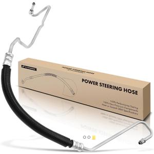 A-Premium Power Steering Pressure Hose Line Assembly Compatible with GMC Sierra 2500 HD 3500 Classic 3500 HD & Chevrolet Silverado 2500 HD 3500 Classic 3500 HD2001-2010, 6.6L, Hydroboost To Gear