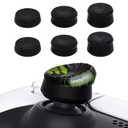 PlayVital 3 Height Turbine Thumbs Cushion Caps Thumb Grips for ps5, for ps4, Thumbstick Grip Cover for Xbox Core Wireless Controller, Thumb Grips for Xbox One, Elite Series 2, for Switch Pro - Black