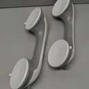 TAILI Shower Grab Bar, 2 Pack 12 Inch Suction Grab Bars for Bathtubs and Showers for Elderly, Shower Handle for Seniors Bathroom Safety Grip, No Drilling Removable, Grey