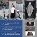 600D Privacy Tent for Boat, Heavy Duty Hanging Changing Room for Bimini Top with Storage Bag, Portable Privacy Station for Pontoons (27" W x 30" D x 72" -84" H) (Gray)