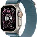 Apple Watch Ultra 3 [GPS + Cellular 49mm] Running & Multisport Smartwatch w/Rugged Titanium Case w/Light Blue Alpine Loop - S. Satellite Communications, Advanced Health & Fitness Tracking