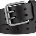 F&L CLASSIC Leather Work Belt, Heavy Duty Double Prong full grain Leather Belts for Men 1 1/2", Mens Casual Belts for Jeans, Size: 38 (Fits Waist 36"-37")