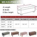 FUANGUI Ottoman Cover Stretch Storage Ottoman Bench Slipcover Printed Folding Storage Bench Ottoman Cover Footrest Stool Slipcover Footstool Protector Cover with Elastic Bottom, Large