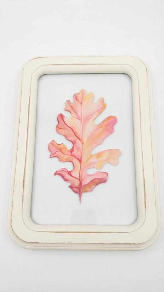 11.8 inch Clear Wall Sign Leaf Red