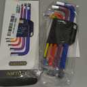 AMTOVL Hex Key Set, 9PCS Metric Allen Key Set, 1.5-10MM, Anti-Slip Long Ball End Hex Wrench Set, Color Coding Hex Key Set for Disassembling Mechanical Equipment, Vehicle, and Bicycle Repairs