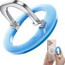SUPERONE for Magnetic Phone Ring Holder, Adjustable Magnetic Phone Grip Removable Phone Ring Kickstand Compatible with Accessories Only for iPhone 17 16 15 14 13 12 Series - Bright Blue