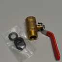 HQMPC Garden Hose Shut Off Valve Ball Valve 3/4" GHT Water Hose Shut Turn Off Valve Heavy Duty Hose On Off Valve Brass Shut Off Valve Hose Ball Valve 1Pc Long Handle