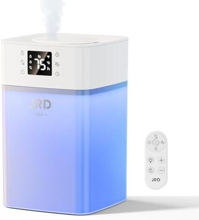 JRD 4L Humidifiers for Bedroom, Cool Mist Humidifier for Large Room, 40H Runtime, 360° Nozzle, Night Light for Home, Office, Baby Nursery, Plant White）