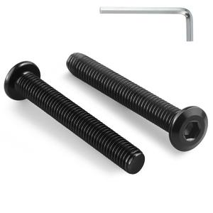 M6-1.0 x 100mm Flat Head Hex Socket Cap Screws Bolts 10Pcs, M6 Bolt 304 Stainless Steel Black Zinc Plated, Full Thread, with Hex Spanner