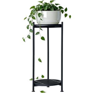 Plant Stand Indoor Outdoor,2 Tier 30" Tall Metal Plant Stands,Heavy Duty Plant Holder for Large Pots,Outside Plant Shelves for Patio,Black Flower Display Shelf for Living Room,Bedroom,Balcony