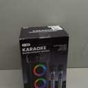 Karaoke Machine, Portable Bluetooth Speaker with 2 Wireless Karaoke Microphones, Karaoke Machine for Adults Kids with PA System,Stage Monitors Support TWS/TF/USB/AUX for Home Party Stage (Black)