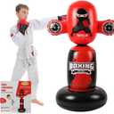 Punching Bag for Kids,New Upgraded 360Rotating Kids Punching Bag,Inflatable Boxing Bag Toy for Boys Girls, Christmas Birthday Gift for Kids Age 3-12 (48", Red)