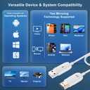 Wireless HDMI Display Adapter for iPhone, Stream Video/Audio/Files from iPhone,iPad,Android,Tablet,Laptop,MacBook to TV/Monitor/Projector, HDMI to USB C Screen Mirroring Cable Support Airplay Miracast