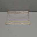 Acrylic Straw Holder for Cabinet Door with Double Sided Adhesive Tape Reusable Straw Organizer Tumbler Storage Kitchen Accessories Container for Counter Cupboard(Gold Trim,Large,Clear)