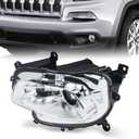 Sagnod Auto Headlight Assembly compatible with 2014-2017 Jeep Cherokee Halogen Left Driver Side