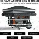 Generator Tent With Bracket, Generator Cover Whlie Running, 32X24X24 inches, Roof Design Without Water Accumulation, 1680D Marine Canvas Production+Heavy-Duty Stainless Steel Bracket, Black