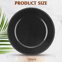Didaey 24 Pack Metallic Charger Plates 13inch Round Elegant Serving Plates Plastic Disposable Chargers Bulk Dinnerware Set for Dinner Wedding Party Events Catering Decoration(Black,Beaded Rim)