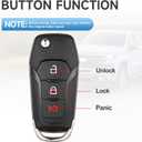 Flip Key Fob Replacement Fits for Ford F150 2015 2016 2017 2018 2019 2020 2021 2022 F250/F350/F450/F550 2017-2022 Explorer 2016-2022 Ranger 2019-2022 Ecosport 2018-2022 Bronco 2021-2022 Keyless Entry
