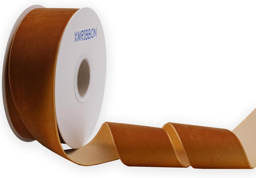 Copper Velvet Ribbon Single Sided,2 Inch by 10 Yards Spool