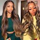 24 26 28 inch LadrXadr Ombre Brown Bundles Human Hair P427 Body Wave Bundles Honey Brown Bundle Human Hair 1BP427 Color