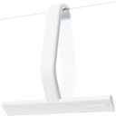 dancemoon JustHang Shower Squeegee for Glass Doors, All-in-One Piece Silicone Squeegee with Built-in Hook for Bathroom, Window, Mirror, Tile Wall, Car, Streak-Free Bathroom Cleaner Tool,10 Inch White