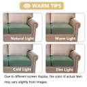 2 x H.VERSAILTEX Super Stretch Individual Seat Cushion Covers - Sofa & Couch Cushion Slipcover Sets - Thick Jacquard Textured Twill Fabric (3 Piece XL Sofa Cushion Covers, Loden Frost)