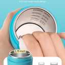 Paruu Portable Bottle Warmer for Travel, Easy-Clean Wide Mouth, Portable Milk Warmer with Fast Heating for Night Feeding, 7-Temp Control, Large 12oz Capacity, Ideal Gifts for New Parents, Blue
