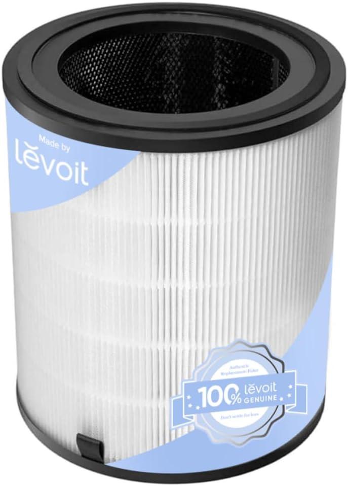 LEVOIT LV-H133 Replacement Filter, Genuine Air Purifier Filters, High-Efficiency Activated Carbon for Removal of Smoke, Odor, Allergens, Pollen, LV-H133-RF, White,1 Pack