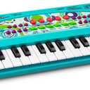 Raimy Mini Keyboard Piano for Kids, 32 Keys Portable Piano Early Learning Educational Electronic Music Keyboard Instrument Toys for 3 4 5 6 Year Old Boys and Girls (Blue)