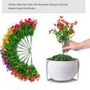 HyeFlora Artificial Faux Hanging Plants Flowers Basket for Outdoor Outside Spring Summer Decoration, Fake Silk UV Sun Resistant Realistic Colorful Daisy for Porch Patio Balcony Home