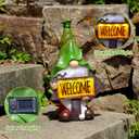Solar Garden Gnomes Outdoor Garden Decor with Solar LED Light, Yard Graden Gnomes Decorations for Patio Lawn, Gifts for Mom, Gnomes Gifts for Women (Gnomes)